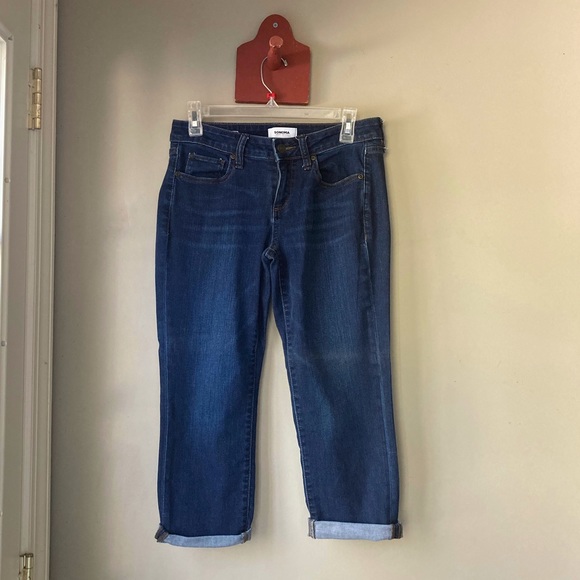 Sonoma Medium Wash Capri Jeans 4P - Picture 1 of 6